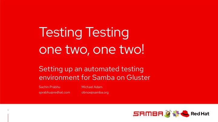 testing testing one two one two