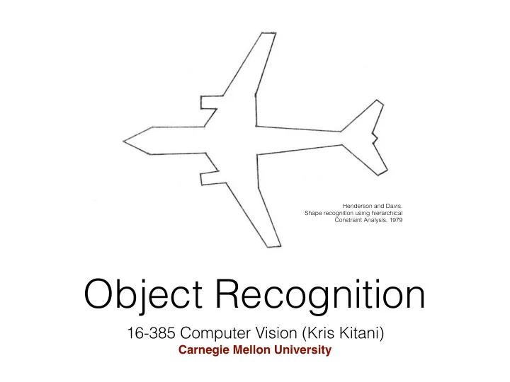 object recognition