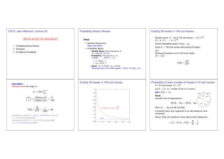 cs70 jean walrand lecture 23 probability basics review