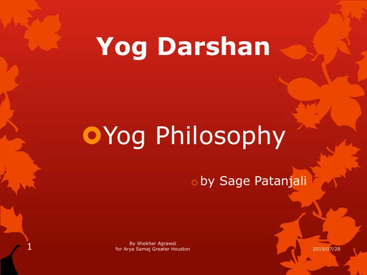 yog darshan yog philosophy