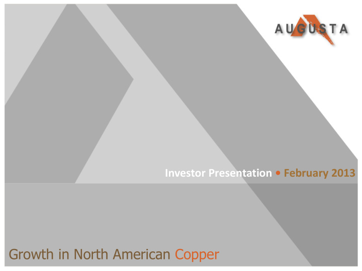 growth in north american copper