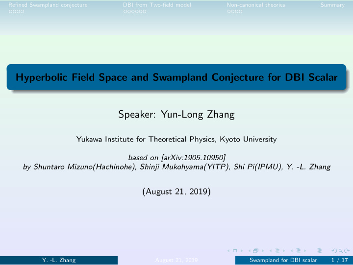 hyperbolic field space and swampland conjecture for dbi