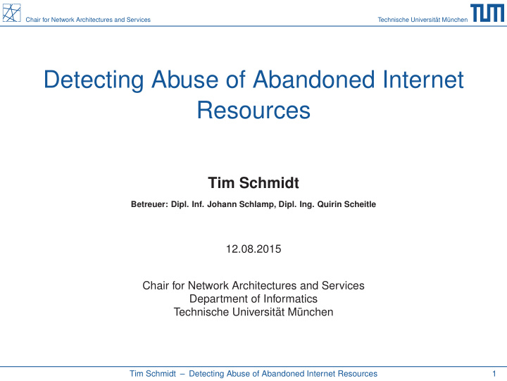 detecting abuse of abandoned internet resources