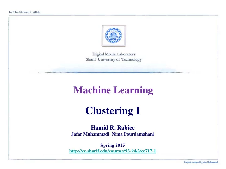 clustering i