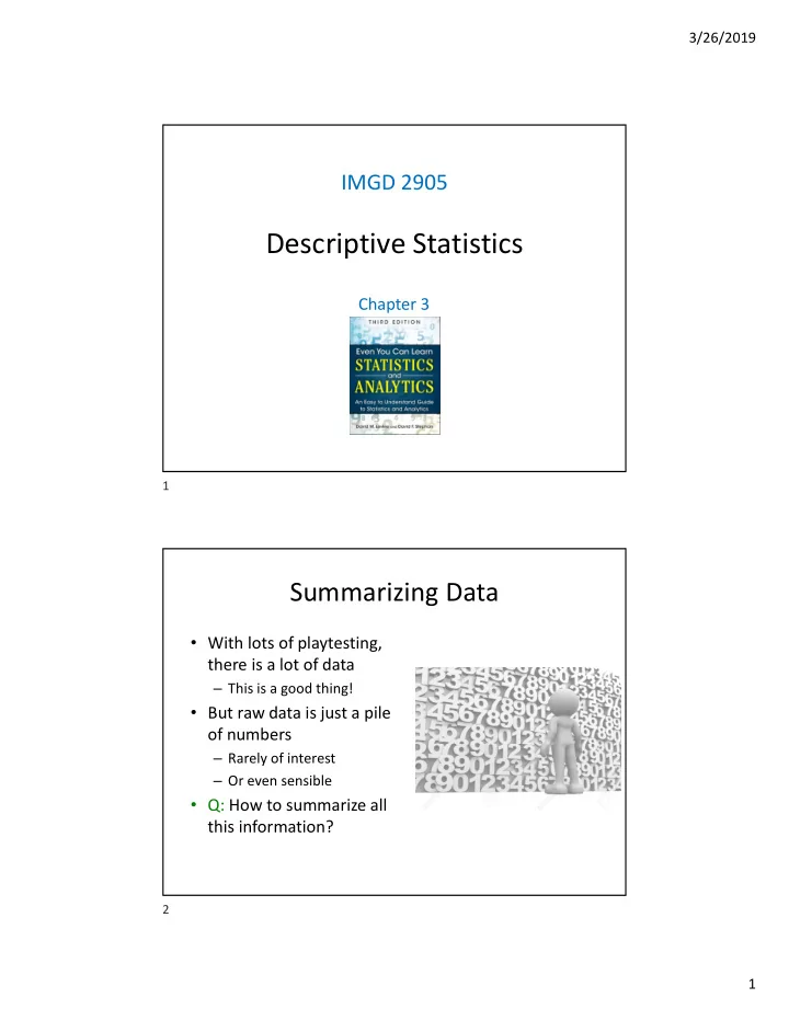 descriptive statistics
