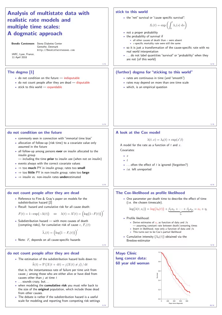 analysis of multistate data with