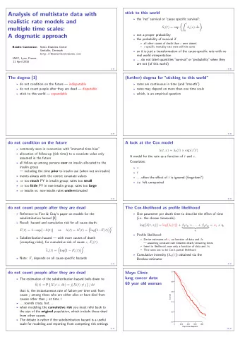Analysis of multistate data with  thenetsurvival orcause specific survival  :