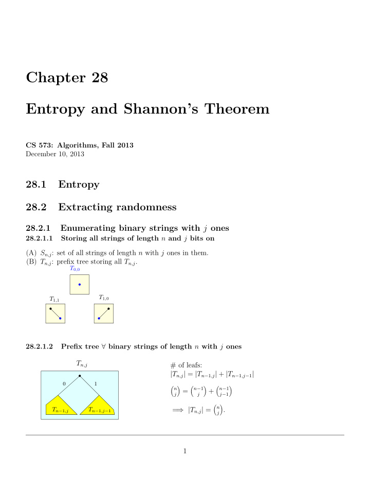 chapter 28 entropy and shannon s theorem
