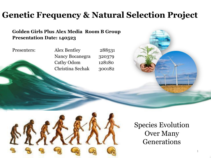 genetic frequency amp natural selection project