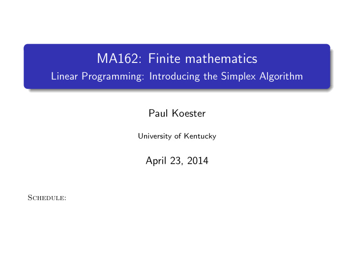 ma162 finite mathematics