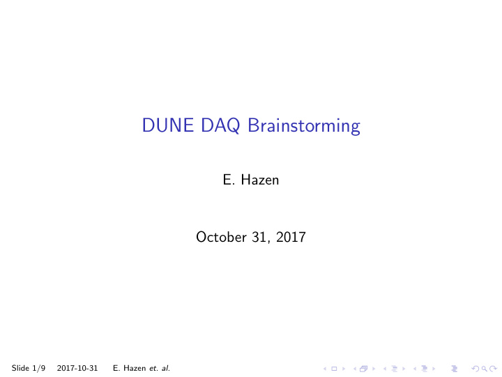 dune daq brainstorming