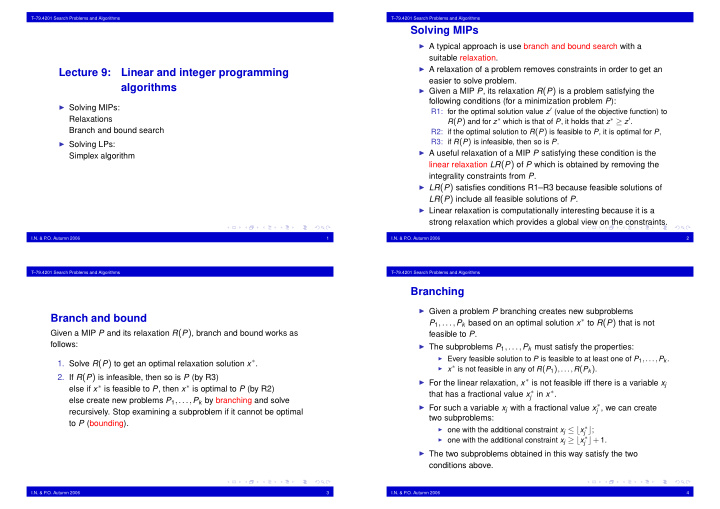 solving mips