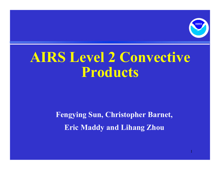 airs level 2 convective products