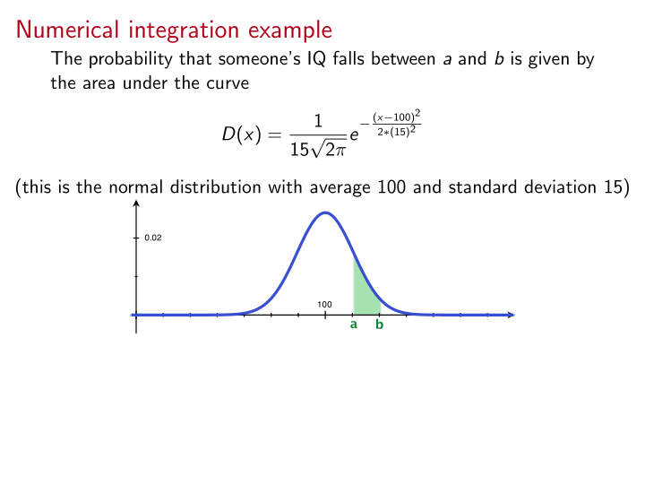 numerical integration example