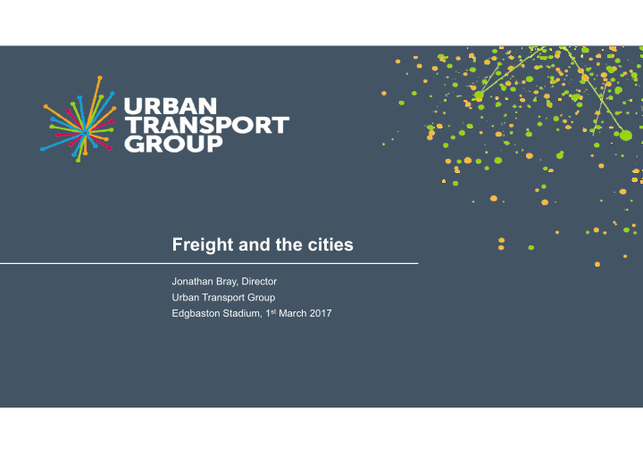 freight and the cities