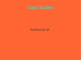 Case Studies  Sasikumar M  Overview  Set of internal case studies  Marathi Tutor  SQL