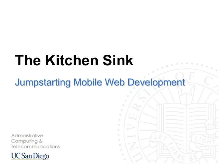 the kitchen sink