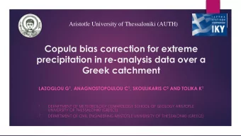 Copula bias correction for extreme  precipitation in re-analysis data over a  Greek catchment