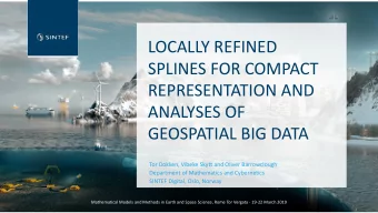 LOCALLY REFINED  SPLINES FOR COMPACT  REPRESENTATION AND  ANALYSES OF  GEOSPATIAL BIG DATA  Tor