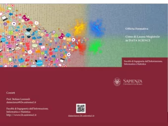 Laurea Magistrale in Data Science  Individual study plan  Deadline for presentation: 20 February
