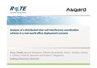 Analysis  of  a  distributed  inter-cell  interference  coordina?on