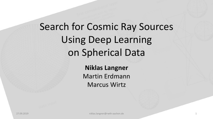 search for cosmic ray sources
