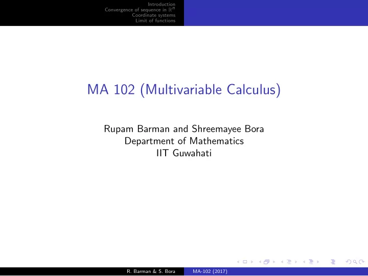 ma 102 multivariable calculus