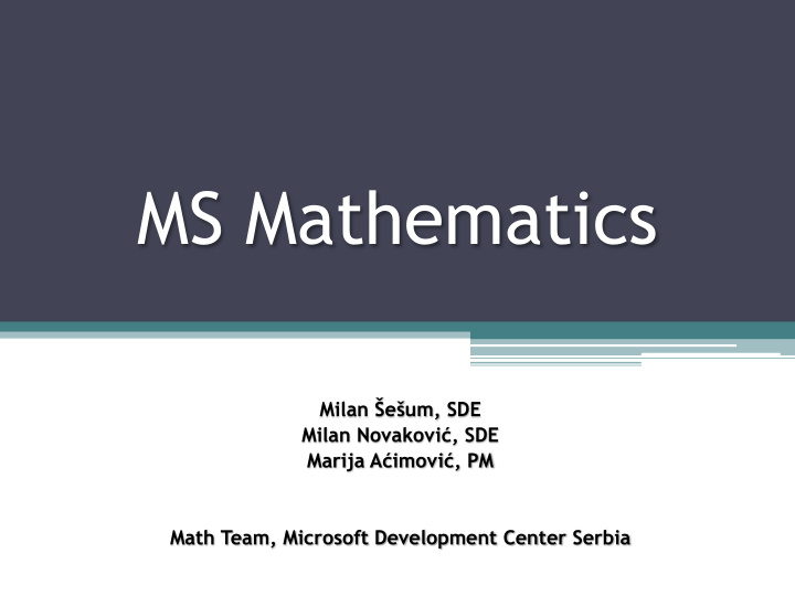 ms mathematics
