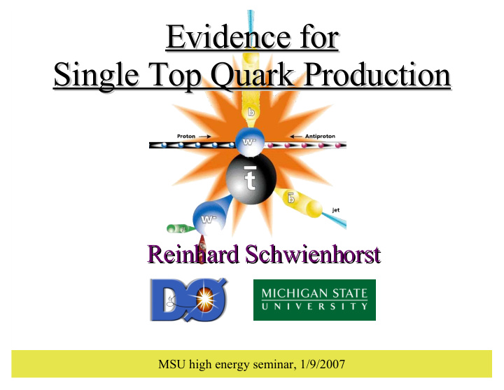 evidence for evidence for single top quark production
