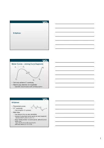 1  Example  Evaluating Bzier and B-Spline Curves, t in [0,1]  f(0,0,0)  f(0,0,1)  f(0,1,1)