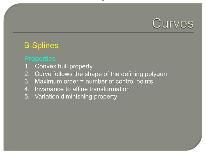 b splines