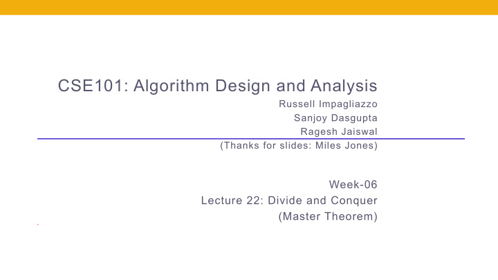 cse101 algorithm design and analysis