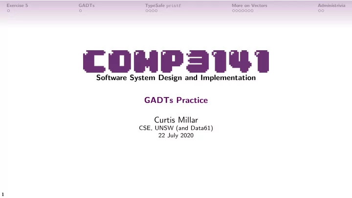 gadts practice curtis millar