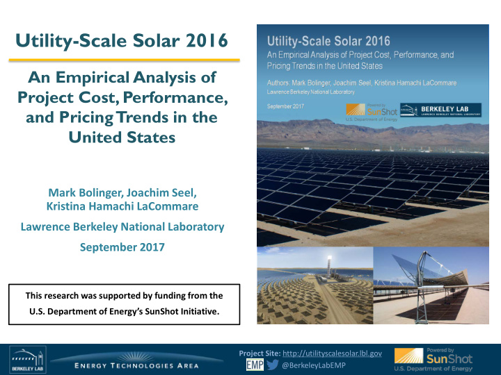 utility scale solar 2016