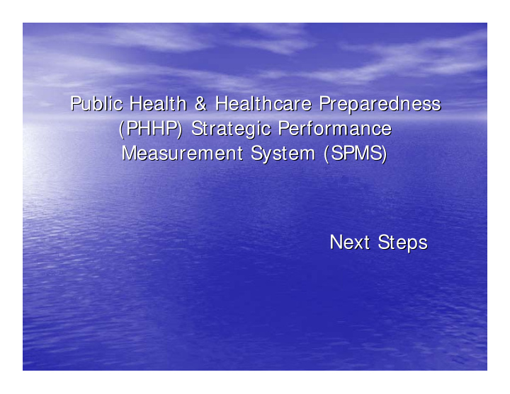 public health amp healthcare preparedness public health