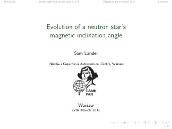 Evolution of a neutron stars  magnetic inclination angle  Sam Lander  Nicolaus Copernicus