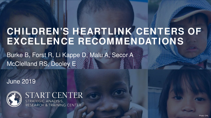 children s heartlink centers of excellence recommendations
