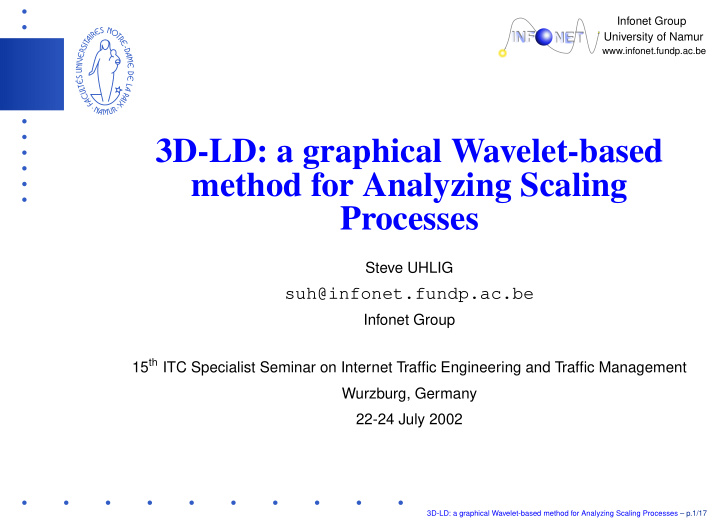 3d ld a graphical wavelet based method for analyzing