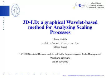 3D-LD: a graphical Wavelet-based  method for Analyzing Scaling  Processes  Steve UHLIG