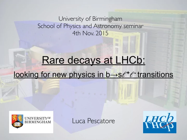 rare decays at lhcb