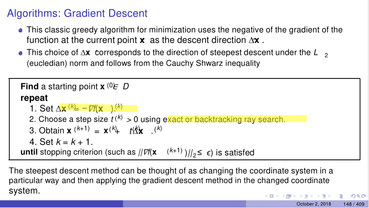 algorithms gradient descent