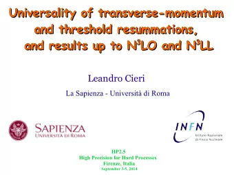 Universality of transverse-momentum  Universality of transverse-momentum  Universality of