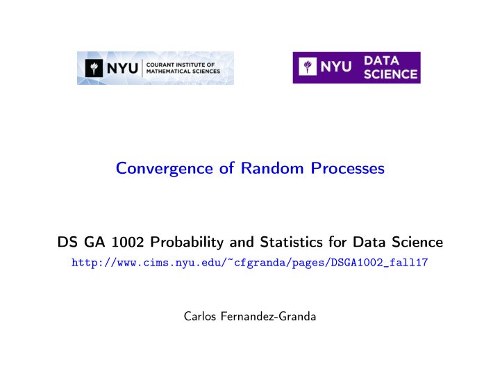 convergence of random processes