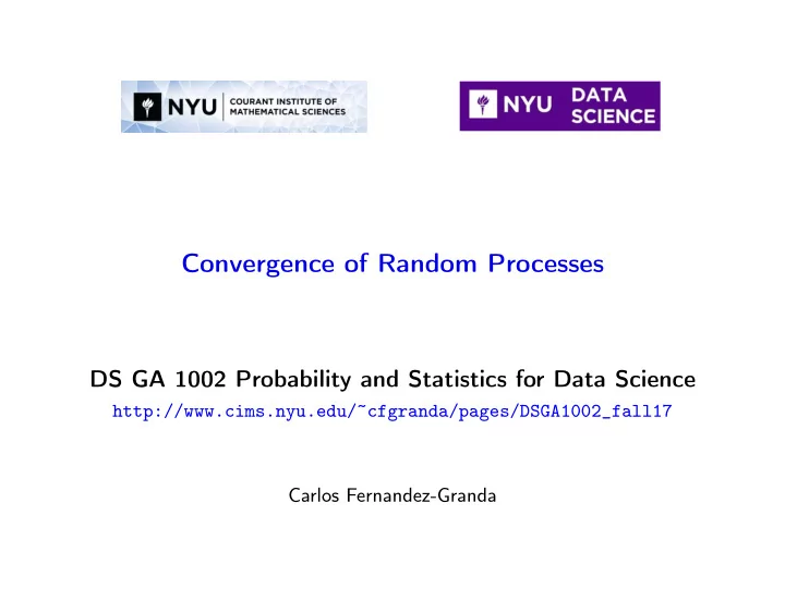convergence of random processes