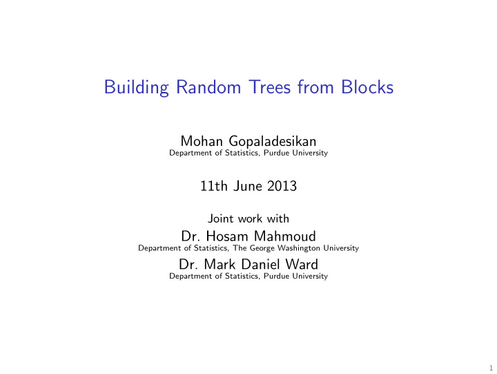 building random trees from blocks