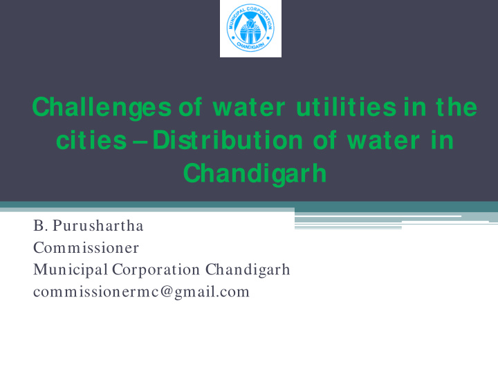 challenges of water utilities in the cities distribution