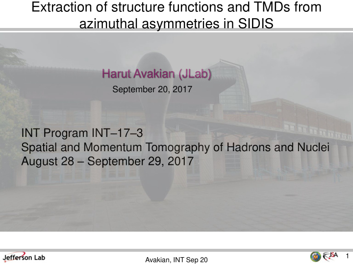 extraction of structure functions and tmds from