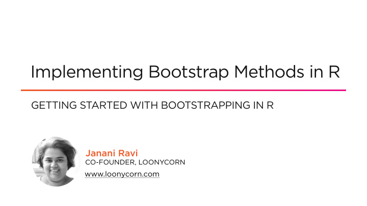 implementing bootstrap methods in r