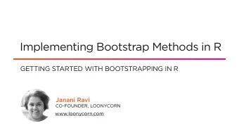 Implementing Bootstrap Methods in R  GETTING STARTED WITH BOOTSTRAPPING IN R  Janani Ravi