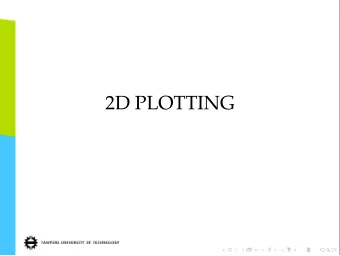2D PLOTTING  Basic Plotting  plot([1,2,3,4], [1,2,1,2])  All plotting commands have  2  similar